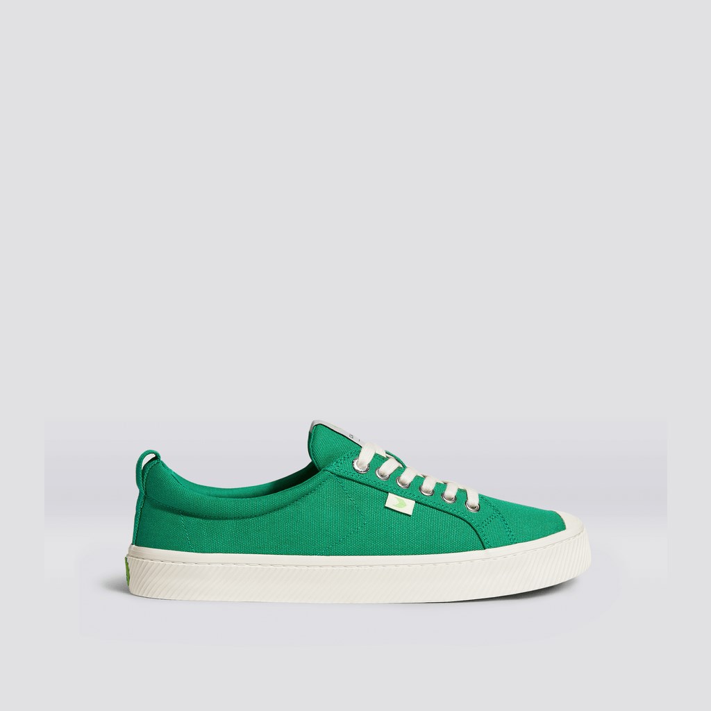 OCA LOW Cariuma Low Top Tela Vegan Vert Homme | XDE-6787554